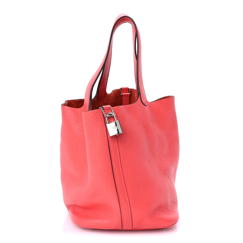  Hermes Taurillon Clemence Picotin Lock 22 MM Rose Jaipur