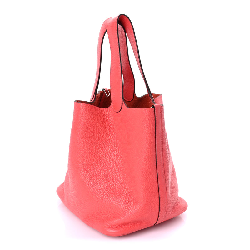  Hermes Taurillon Clemence Picotin Lock 22 MM Rose Jaipur
