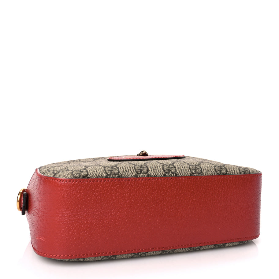 Gucci GG Supreme Monogram Web Neo Vintage Shoulder Bag Beige Red Image 3