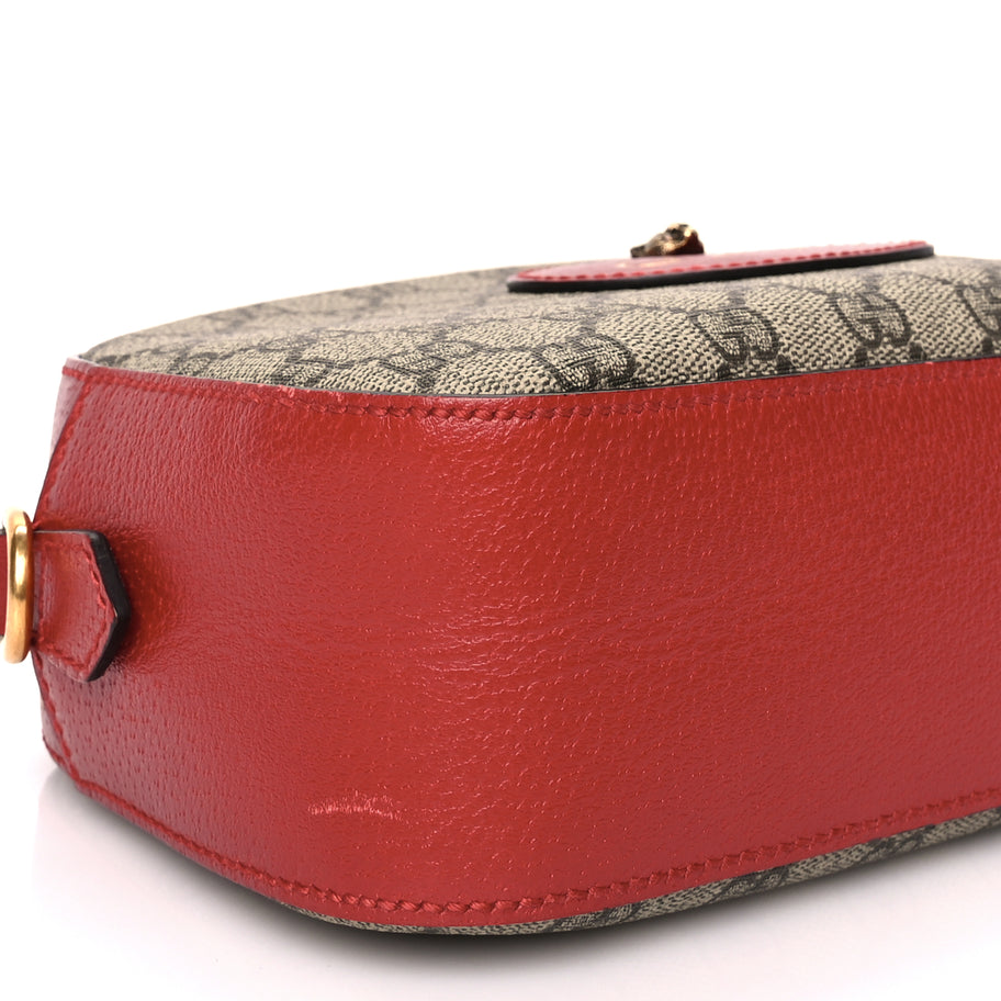 Gucci GG Supreme Monogram Web Neo Vintage Shoulder Bag Beige Red Image 8