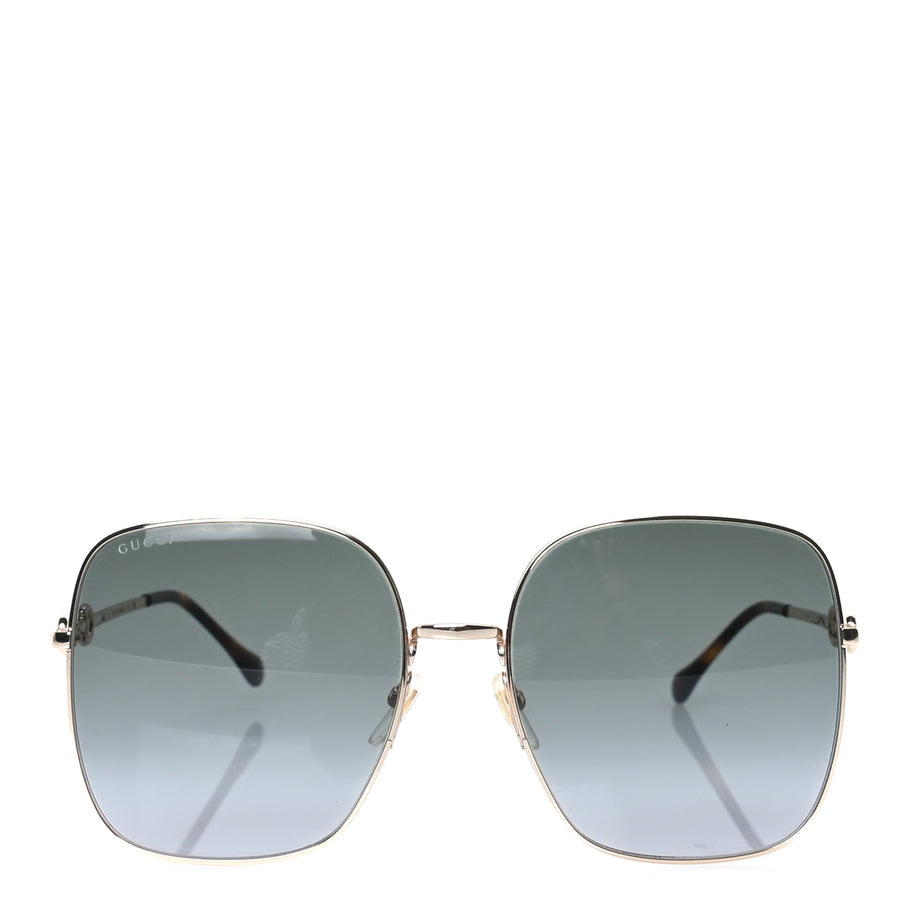 Gucci Metal Horsebit Square Sunglasses GG0879S Gold Image 2