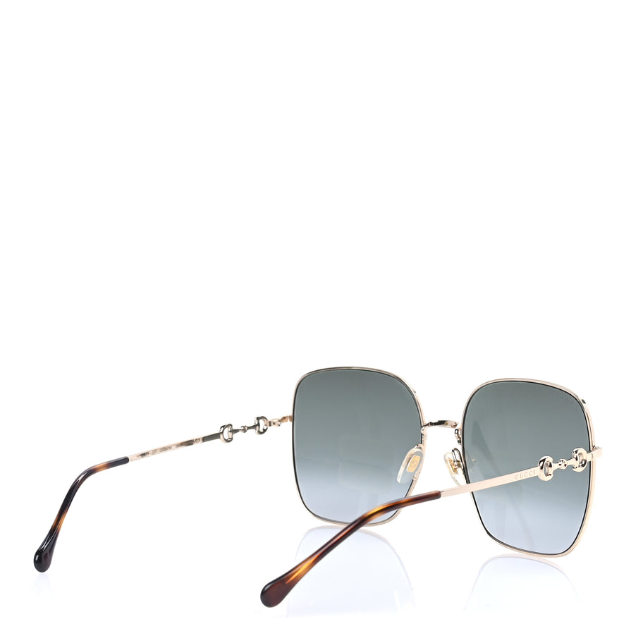Gucci Metal Horsebit Square Sunglasses GG0879S Gold Image 6