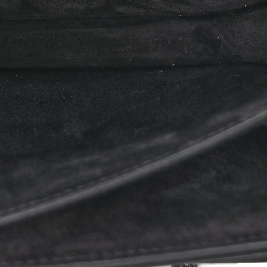 Saint Laurent Glossy Eelskin Medium Monogram Sunset Black Image 4