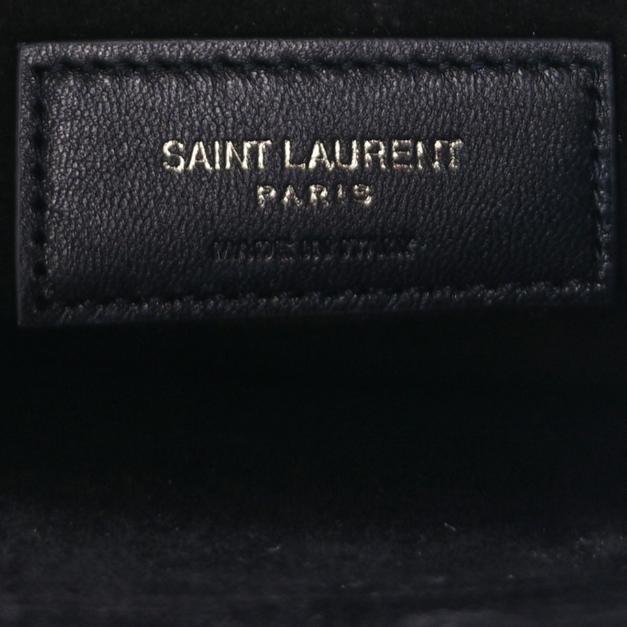 Saint Laurent Glossy Eelskin Medium Monogram Sunset Black Image 5