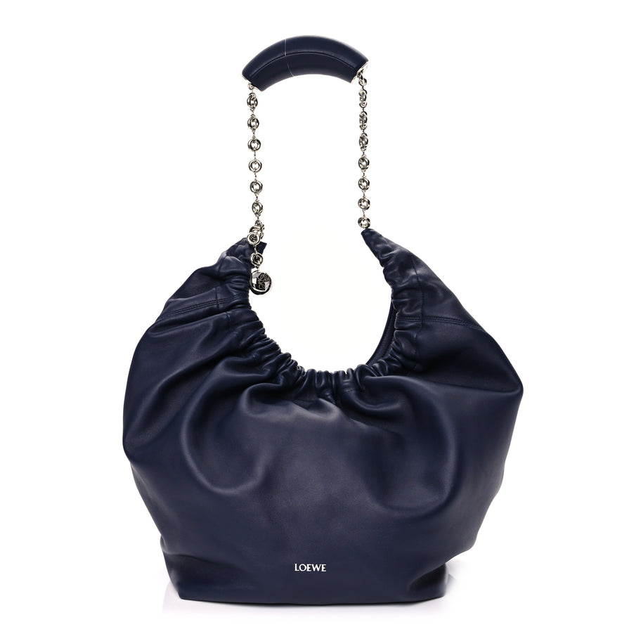 Loewe Buttery Nappa Lambskin Medium Squeeze Bag Abyss Blue Image 1