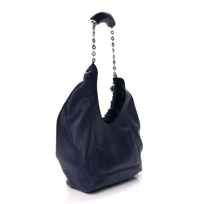  Loewe Buttery Nappa Lambskin Medium Squeeze Bag Abyss Blue