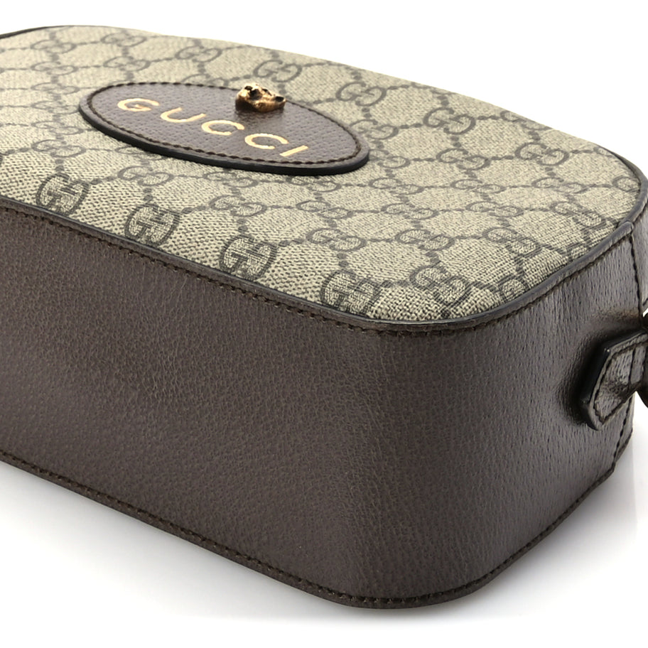 Gucci GG Supreme Monogram Web Neo Vintage Shoulder Bag New Acero Crop Image 8