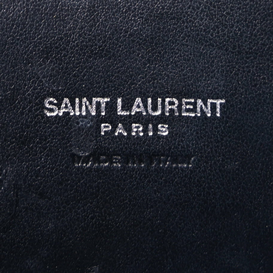 Saint Laurent Calfskin Crocodile Embossed Nano Sac De Jour  Black Image 6