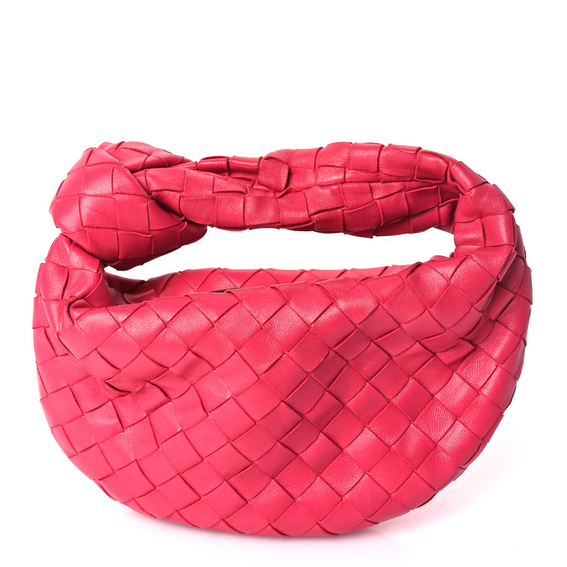  Bottega Veneta Nappa Intrecciato Mini Jodie Cranberry