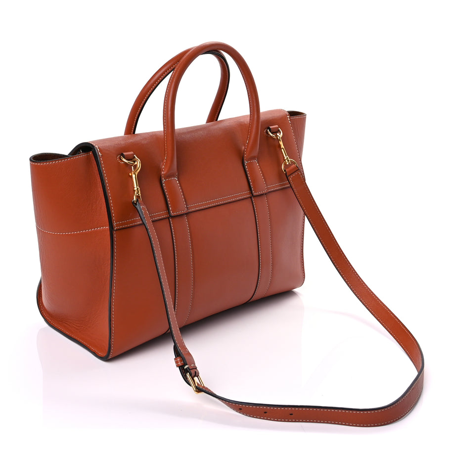 Mulberry Silky Calfskin New Bayswater  Red Clay Image 2