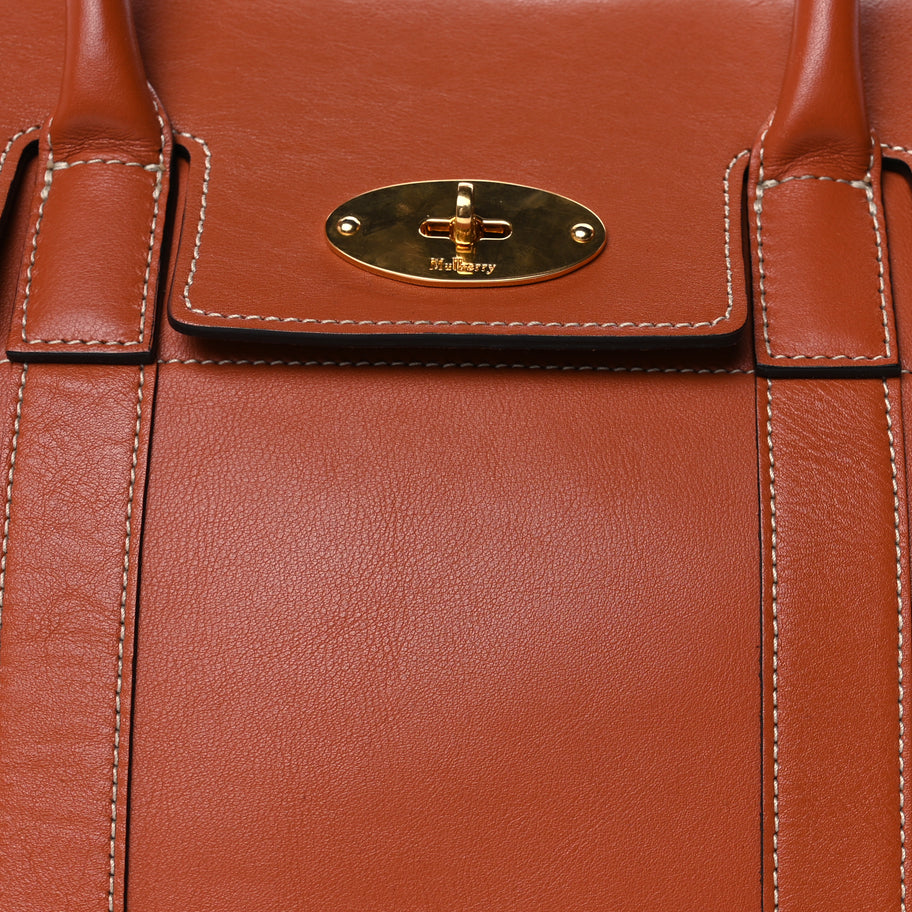 Mulberry Silky Calfskin New Bayswater  Red Clay Image 4