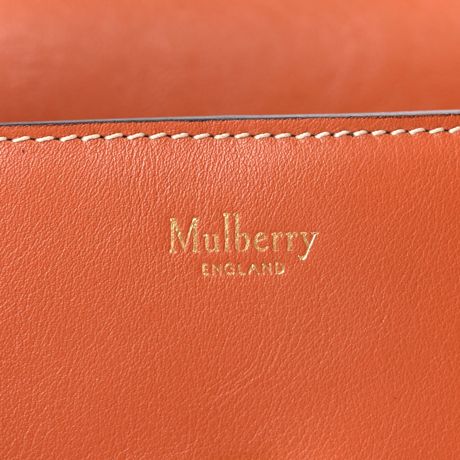 Mulberry Silky Calfskin New Bayswater  Red Clay Image 6