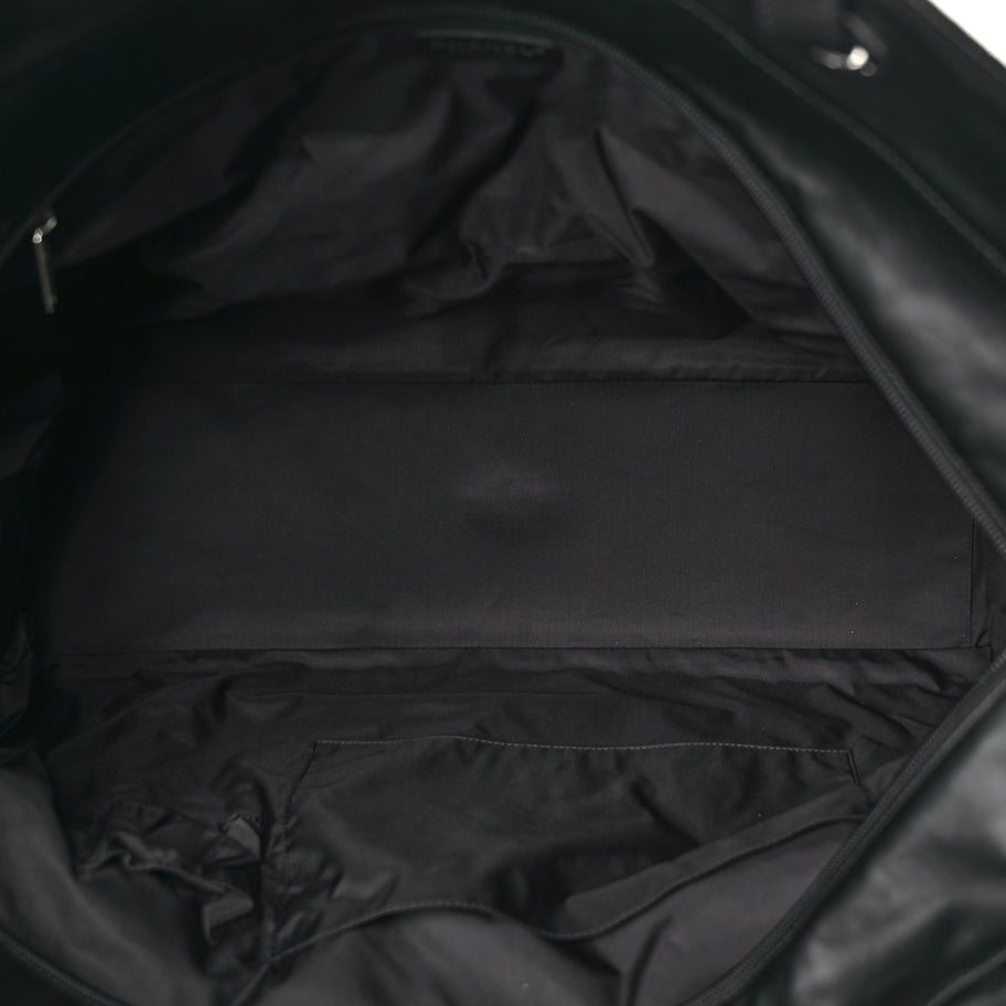Chanel Coated Canvas Stitched XL Paris Biarritz Tote Black Image 4