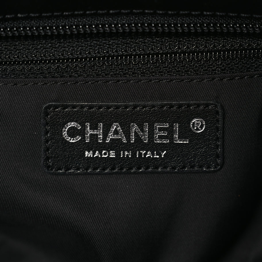 Chanel Coated Canvas Stitched XL Paris Biarritz Tote Black Image 5
