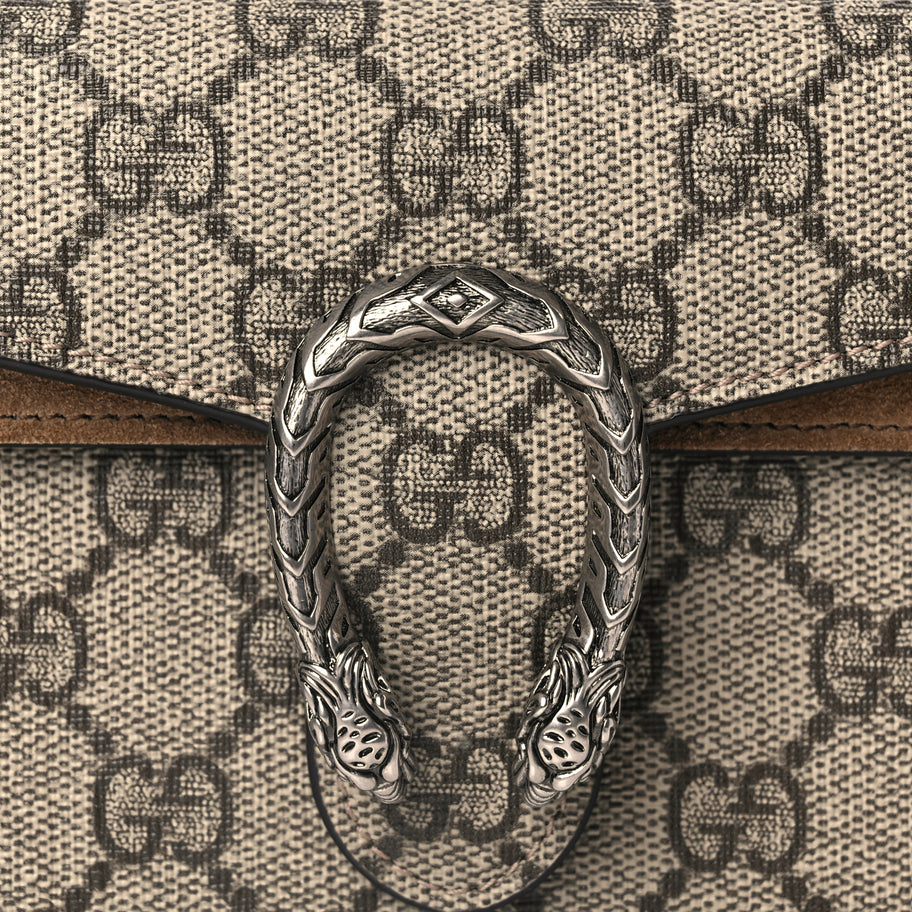 Gucci GG Supreme Monogram Super Mini Dionysus Shoulder Bag Taupe Image 7