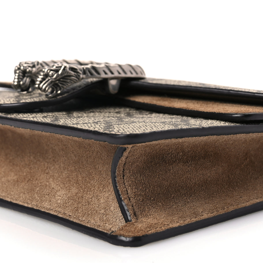 Gucci GG Supreme Monogram Super Mini Dionysus Shoulder Bag Taupe Image 9