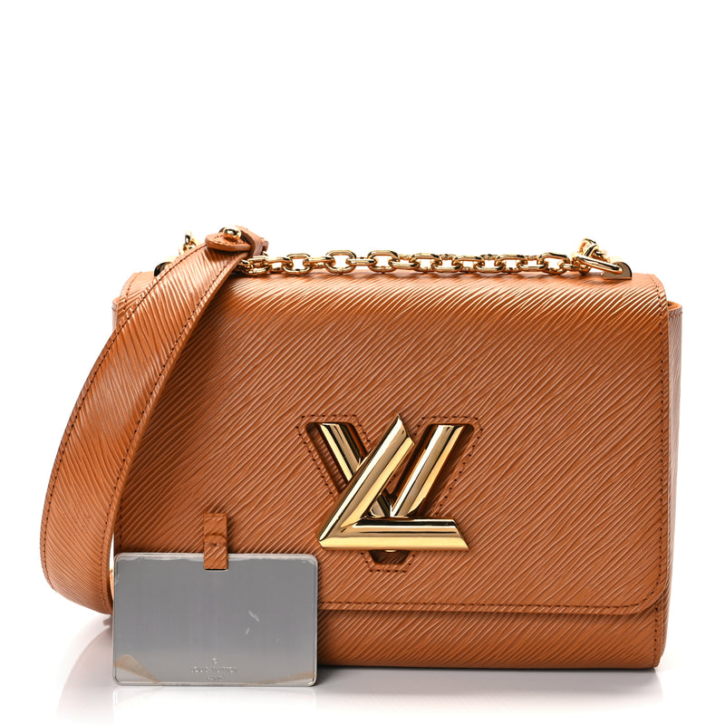  Louis Vuitton Epi Twist Shoulder Bag MM Gold Miel