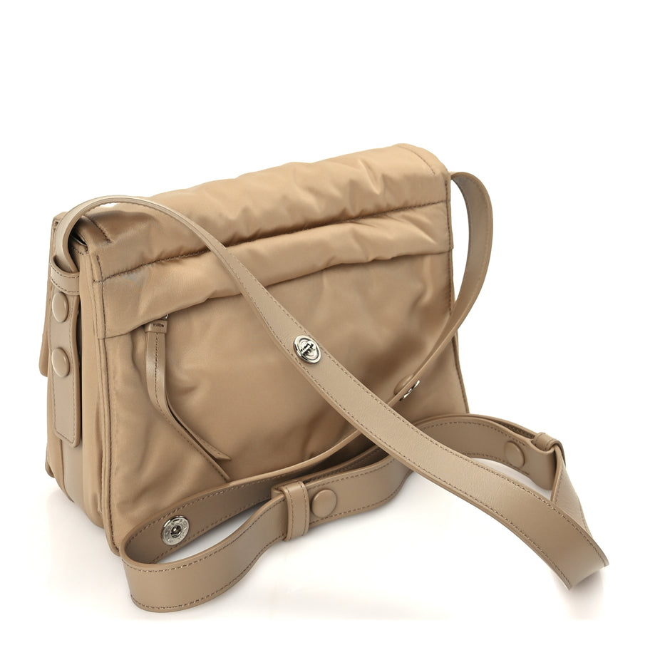 Prada Re-Nylon Vitello Padded Small Flap Shoulder Bag Deserto Image 2