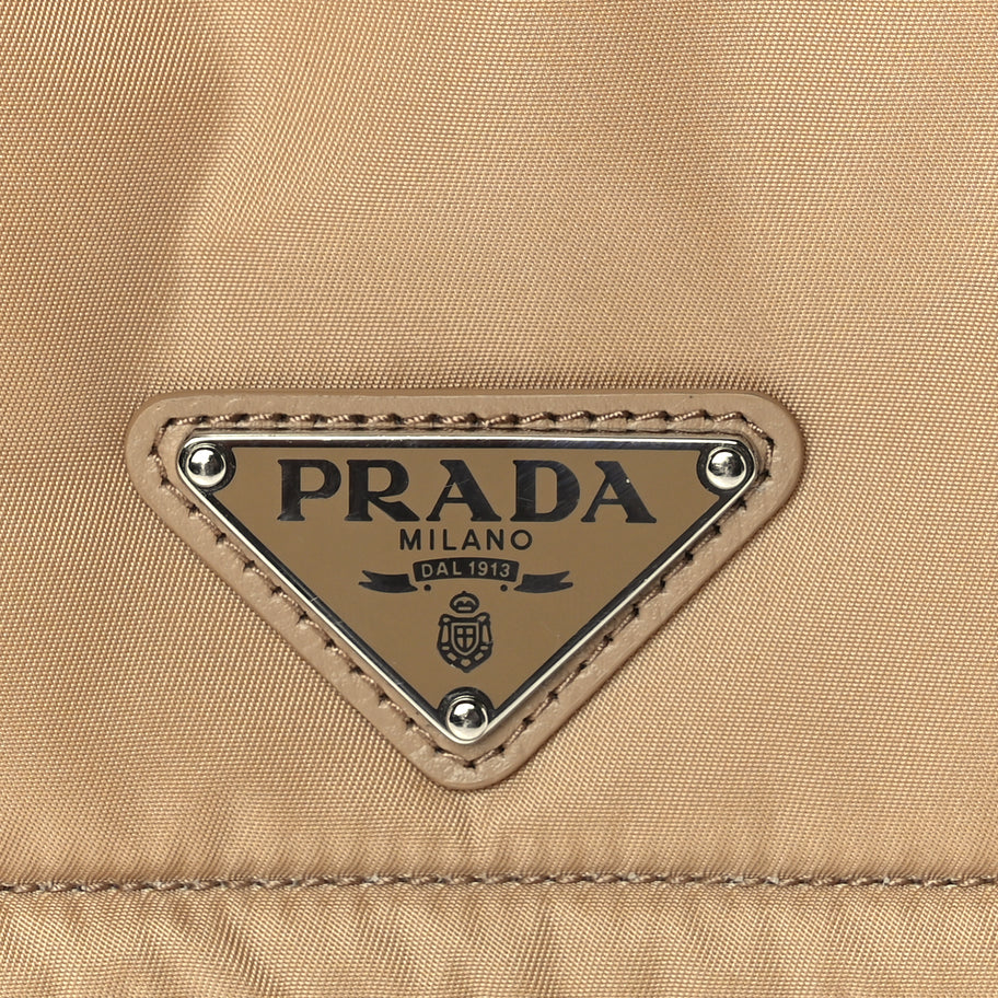 Prada Re-Nylon Vitello Padded Small Flap Shoulder Bag Deserto Image 6