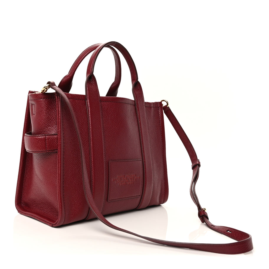 Marc Jacobs Grained Calfskin Medium The Tote Bag  Cherry Image 2