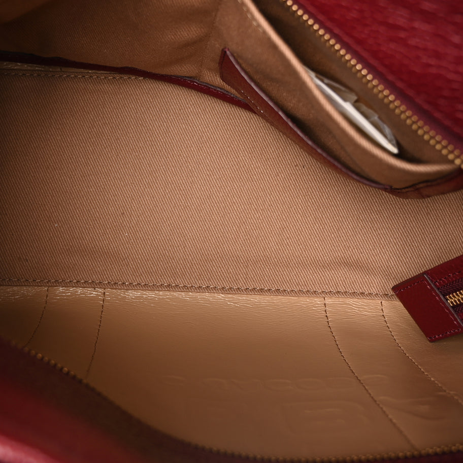 Marc Jacobs Grained Calfskin Medium The Tote Bag  Cherry Image 4