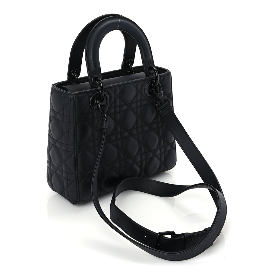 Christian Dior Ultra Matte Calfskin Cannage Small My ABCDior Lady Dior Black Image 2