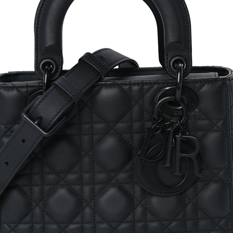 Christian Dior Ultra Matte Calfskin Cannage Small My ABCDior Lady Dior Black Image 6