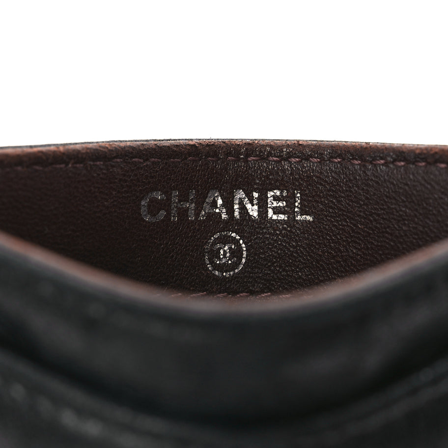 Chanel Lambskin Quilted Card Holder Black Image 6