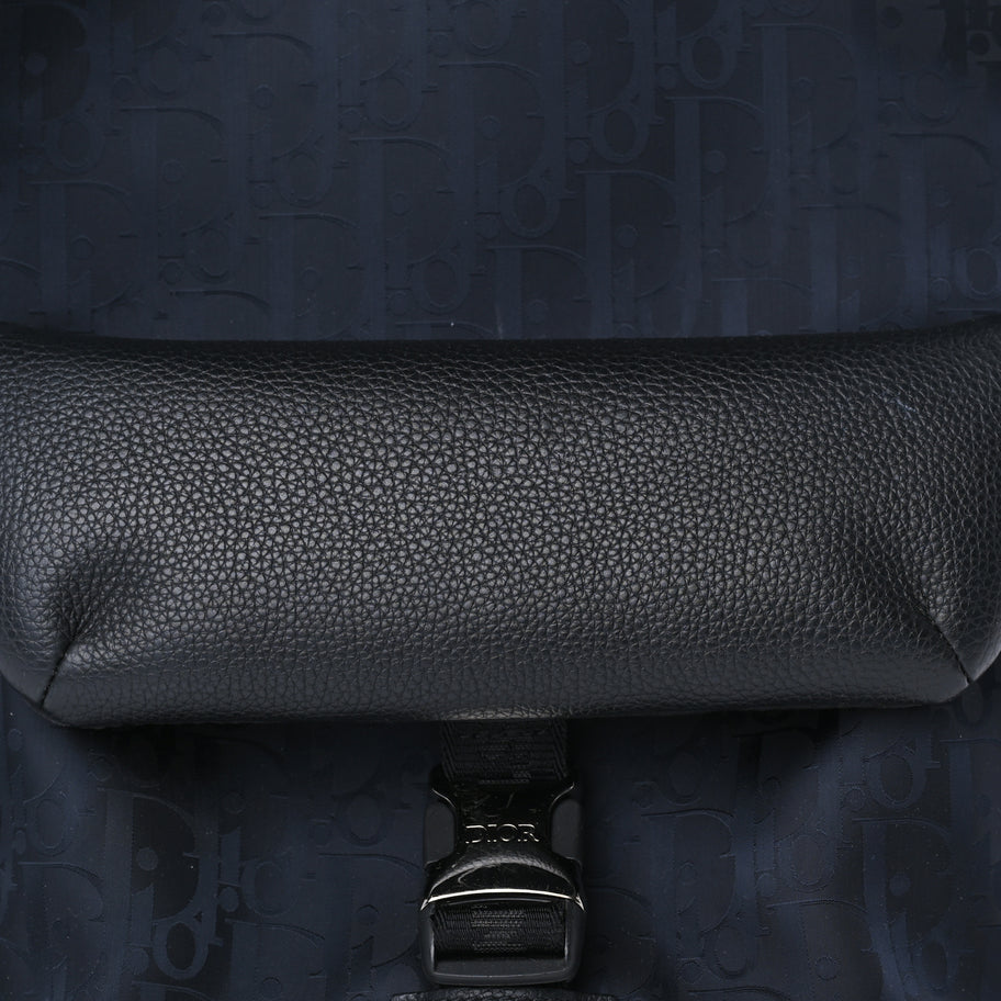 Christian Dior Oblique Galaxy Calfskin Backpack  Black Image 6