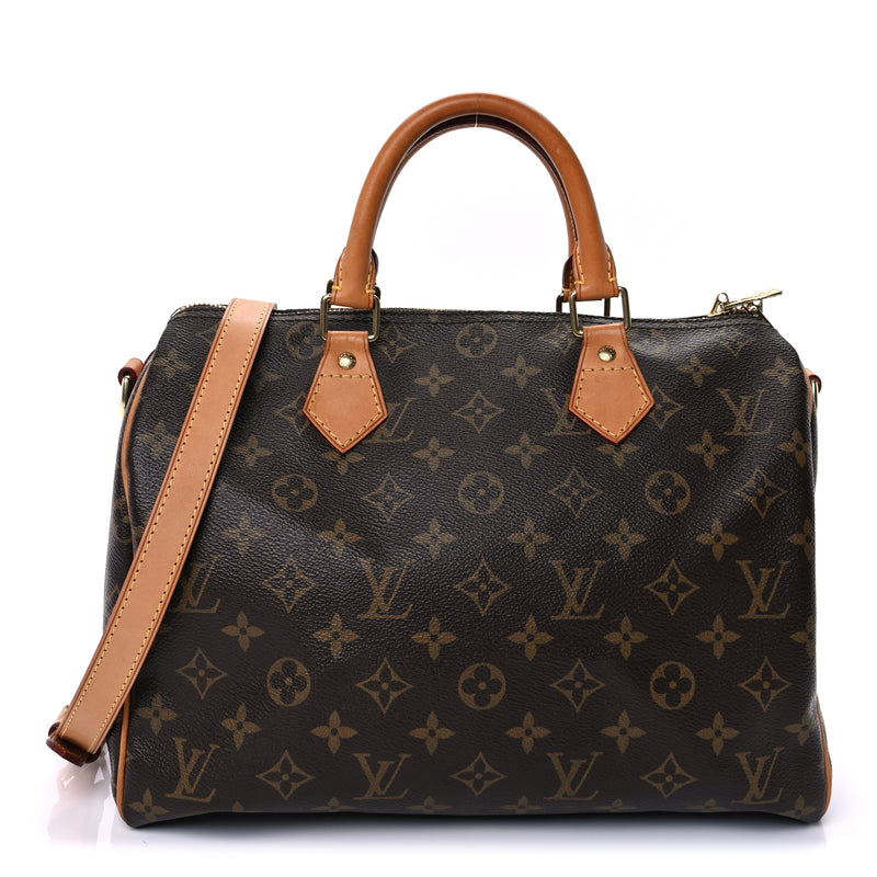  Louis Vuitton Monogram Speedy Bandouliere 30 Brown