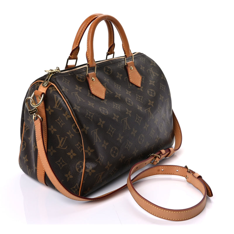  Louis Vuitton Monogram Speedy Bandouliere 30 Brown