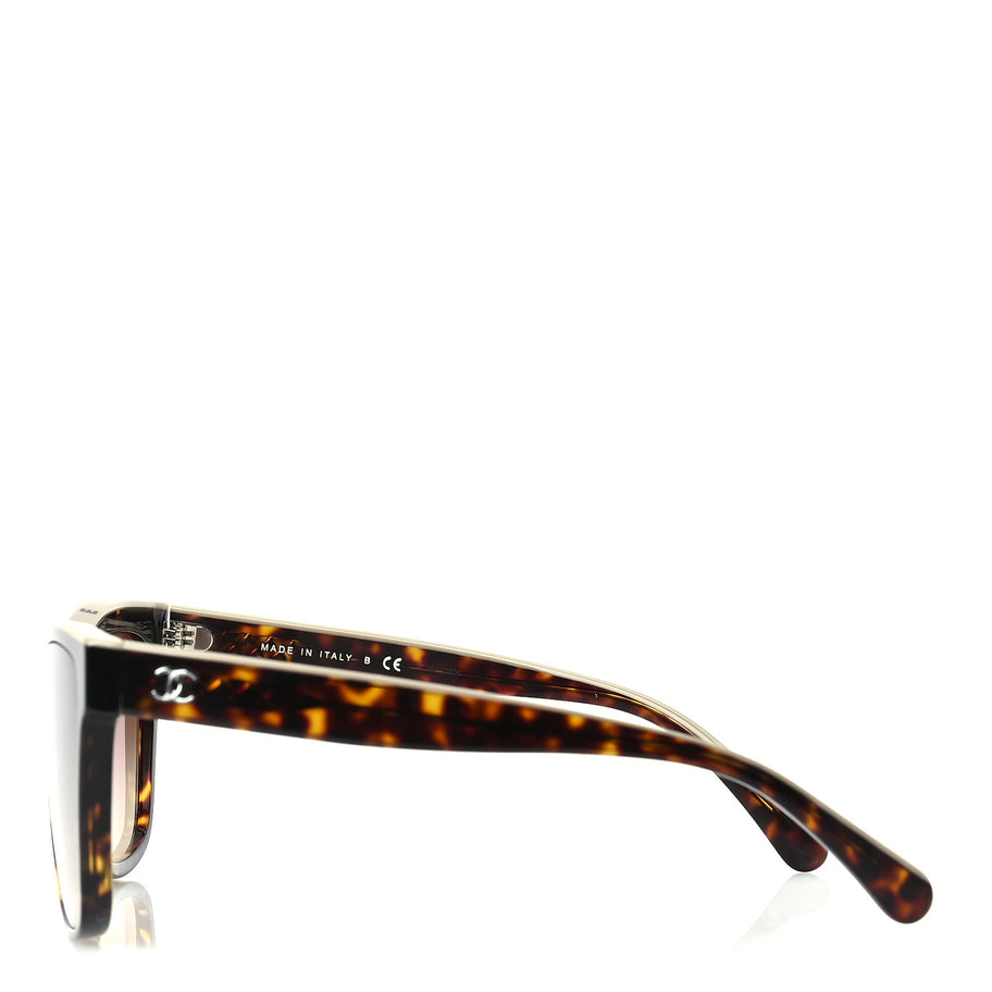 Chanel Acetate Logo Shield Sunglasses 5418  Tortoise Image 4