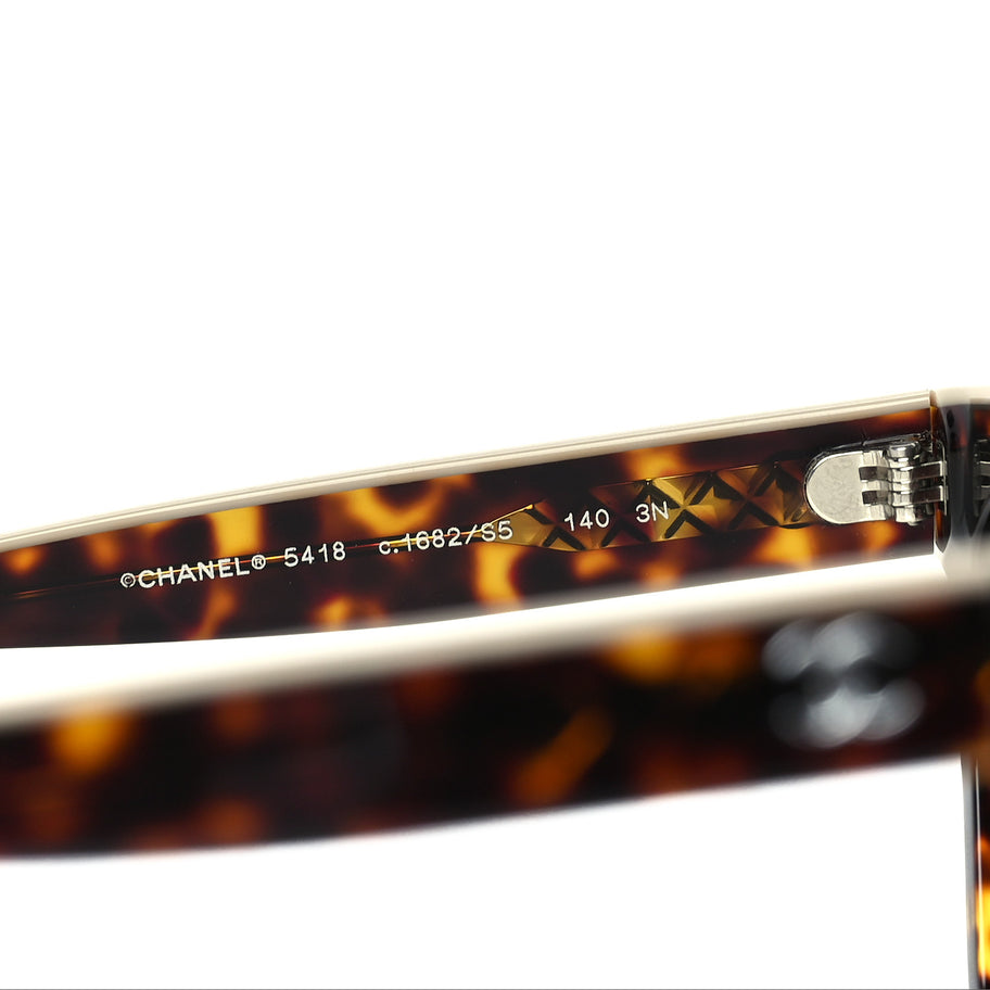 Chanel Acetate Logo Shield Sunglasses 5418  Tortoise Image 6