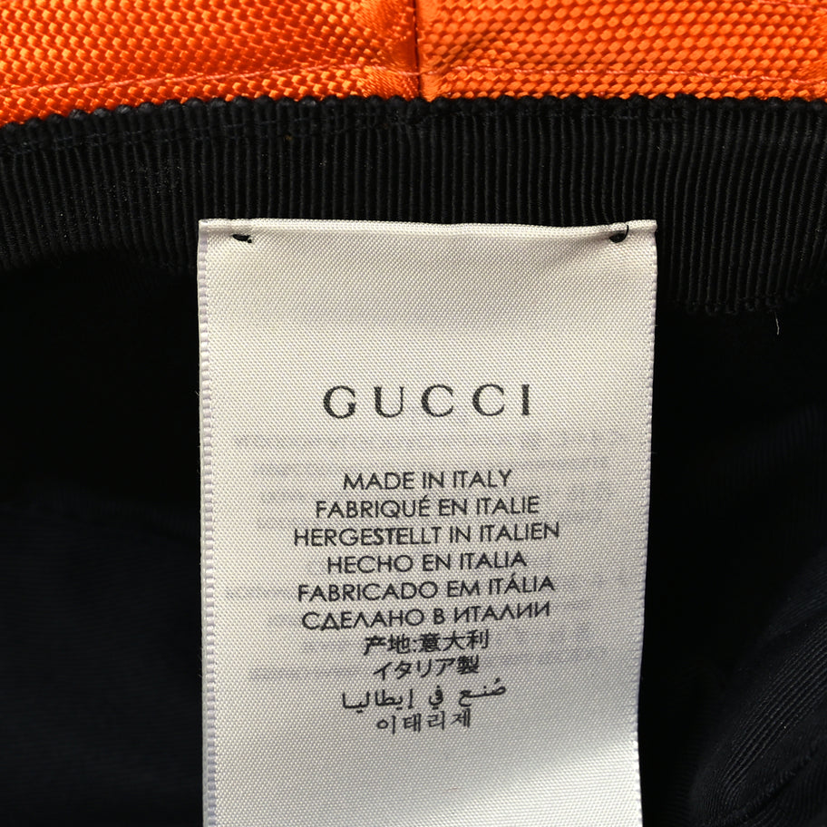 Gucci GUCCI Econyl Nylon Monogram Off The Grid Will Bucket Hat M Carrot Orange Black Image 6