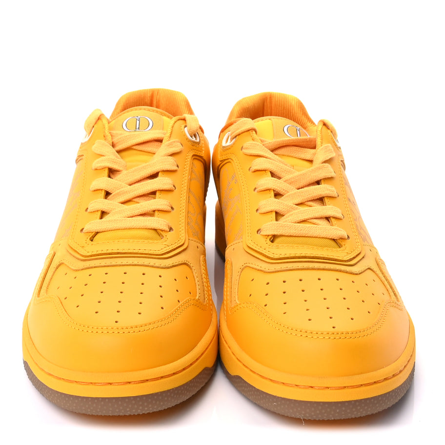 Christian Dior Smooth Calfskin Oblique Galaxy Mens B27 Low Top Sneakers 42  Yellow Image 3
