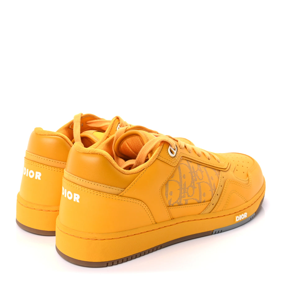 Christian Dior Smooth Calfskin Oblique Galaxy Mens B27 Low Top Sneakers 42  Yellow Image 5