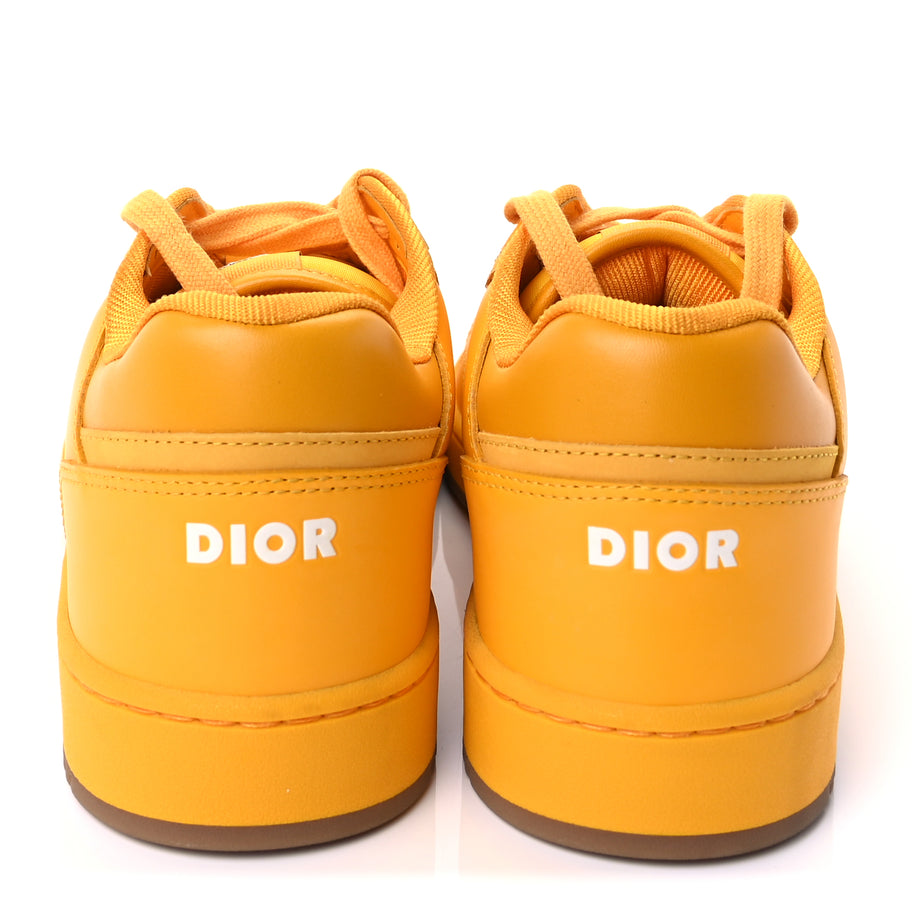 Christian Dior Smooth Calfskin Oblique Galaxy Mens B27 Low Top Sneakers 42  Yellow Image 6