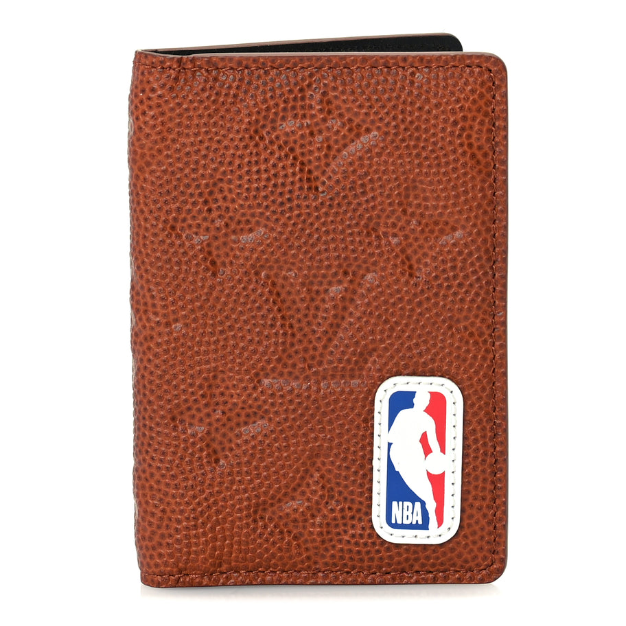 Louis Vuitton X NBA Grained Calfskin Monogram Pocket Organizer  Brick Orange Image 1