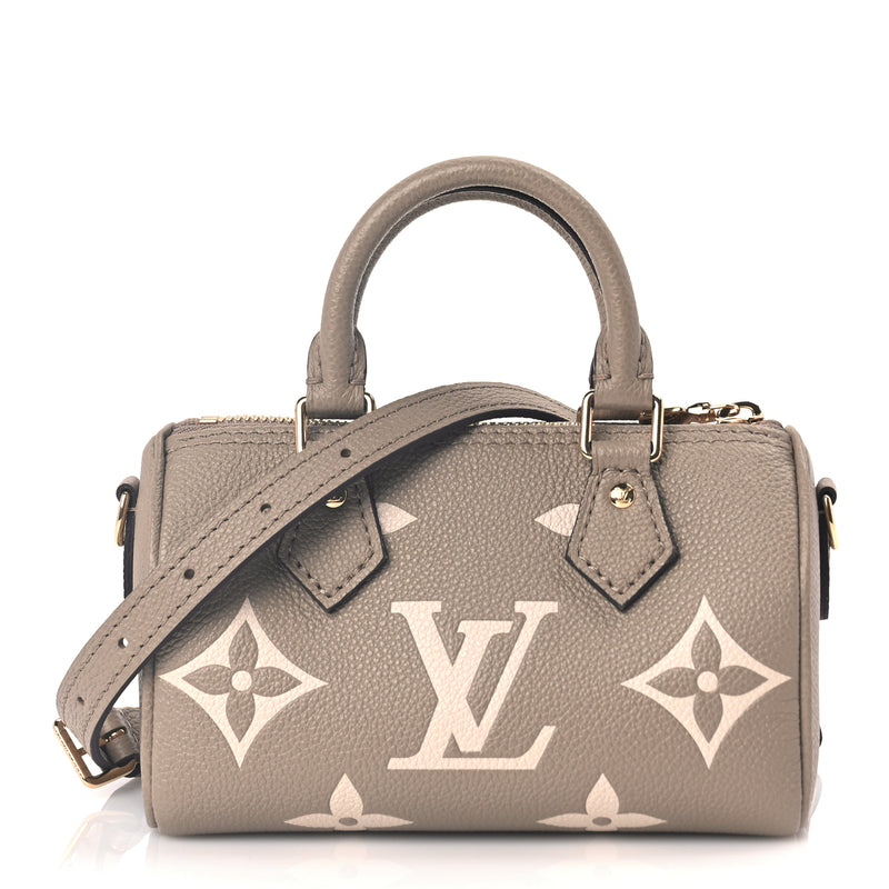  Louis Vuitton Empreinte Monogram Giant Nano Speedy  Tourterelle Creme