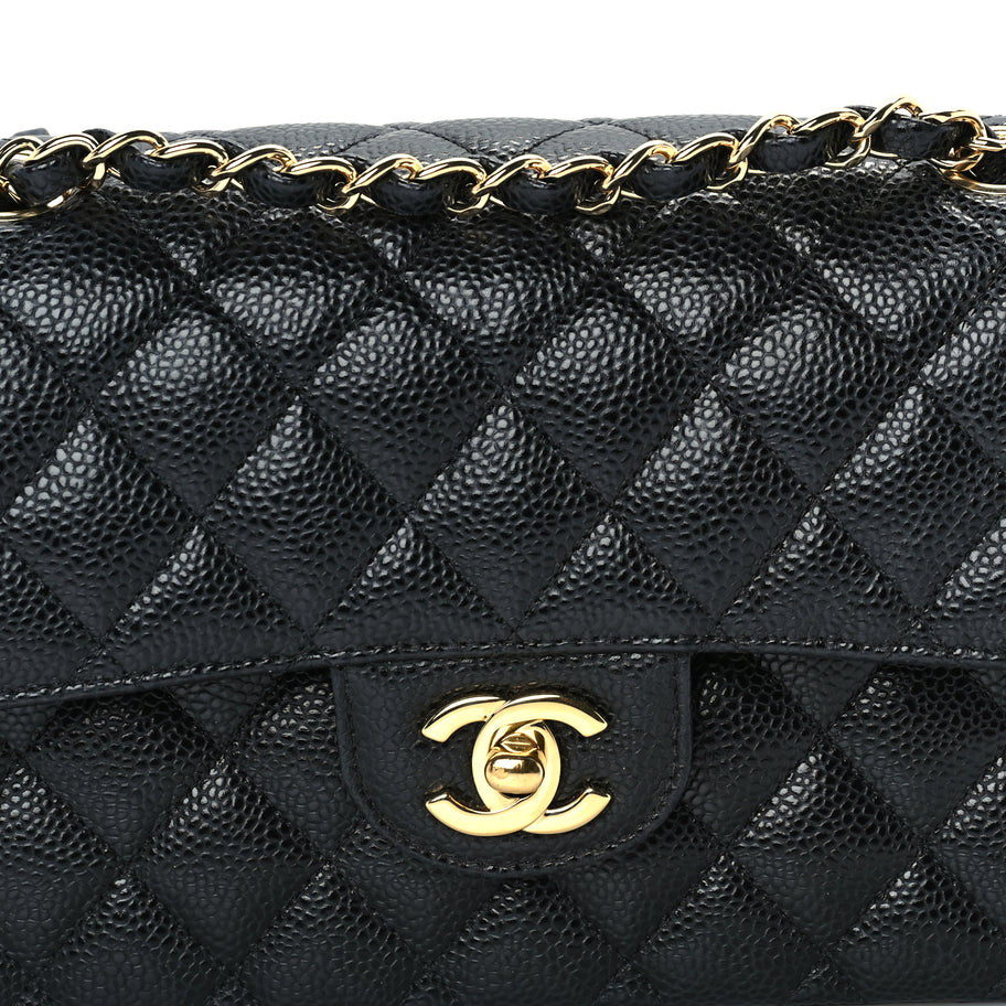 Chanel Caviar Quilted Small Double Flap  Black Image 7