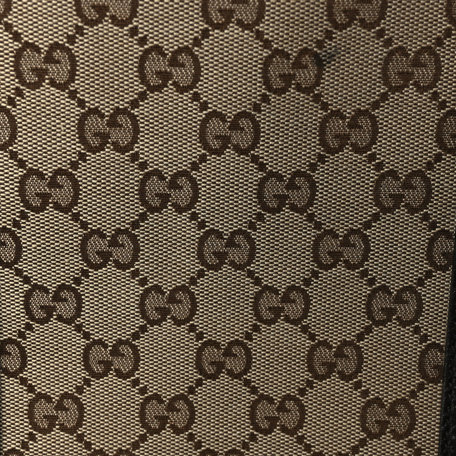 Gucci Monogram Dollar Calfskin Large Boston Duffle Bag Beige Ebony Testa di Moro Marrone Scuro Image 7