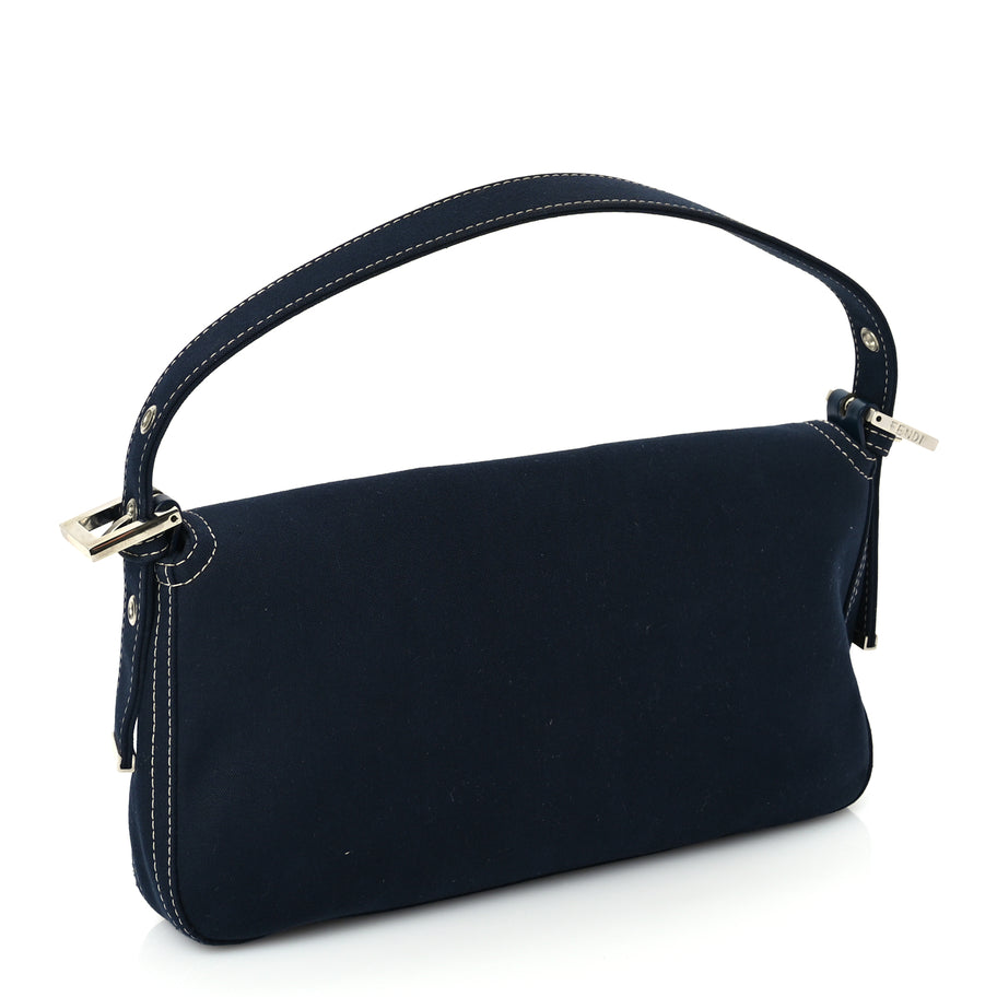 Fendi Canvas Enamel Baguette Blue Image 2