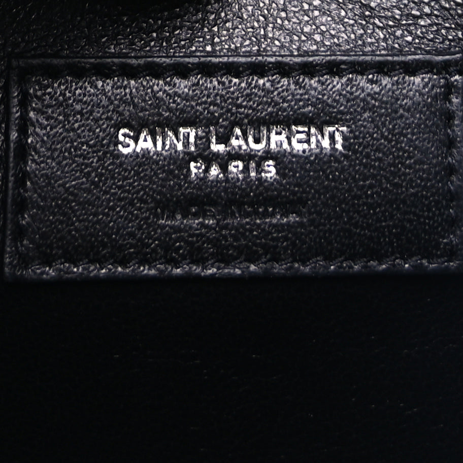 Saint Laurent Grain De Poudre Medium Classic Monogram Kate Satchel Fog Image 6