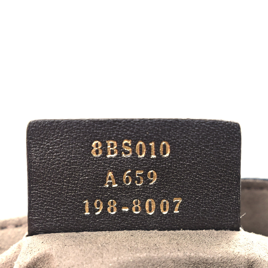 Fendi Vitello Liberty F is Fendi Bi-Color FF 1974 Embossed Mini Mon Tresor Bucket Bag Maya Black Maya Image 6