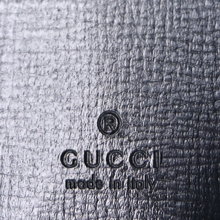 Gucci Azalea Calfskin Web Monochrome Horsebit 1955 Wallet On Strap  Black Image 5