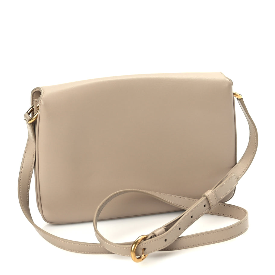 Saint Laurent Smooth Calfskin Le Maillon Satchel Beige Image 2