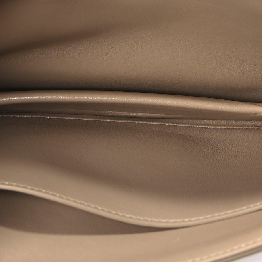 Saint Laurent Smooth Calfskin Le Maillon Satchel Beige Image 4