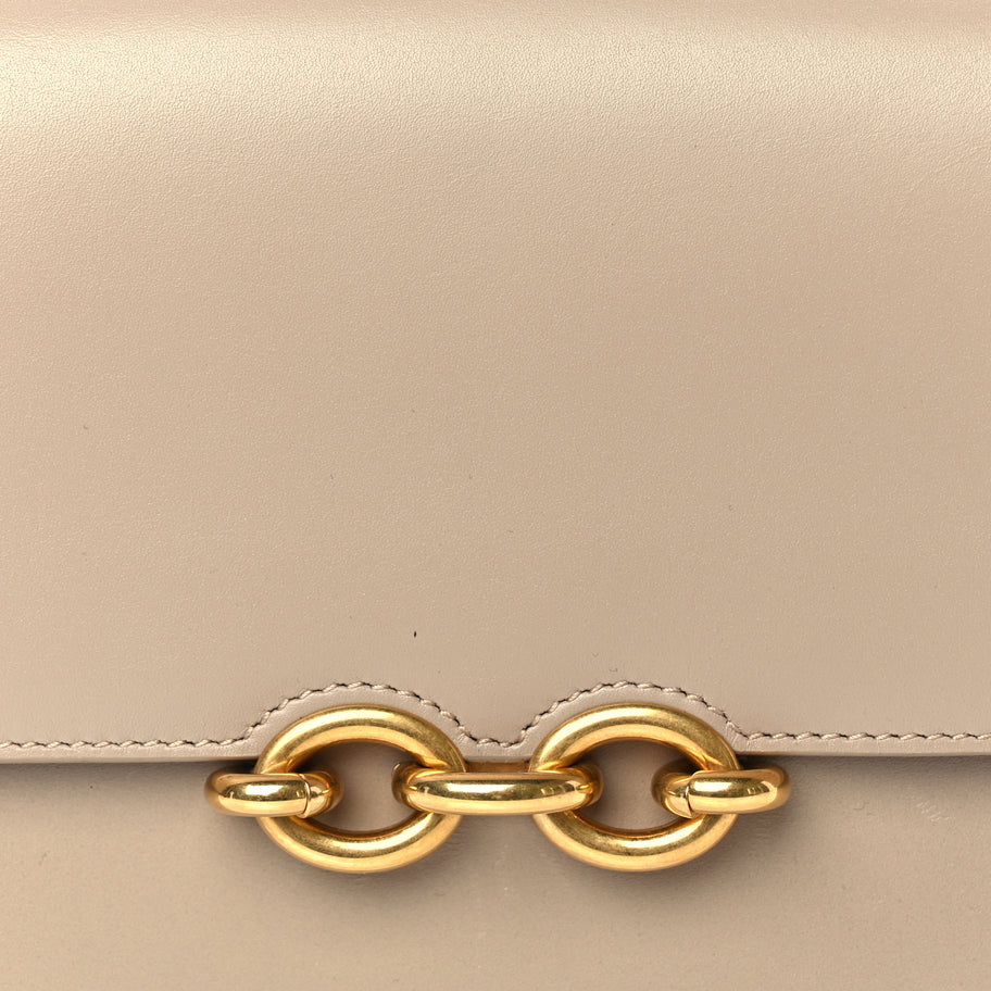 Saint Laurent Smooth Calfskin Le Maillon Satchel Beige Image 6