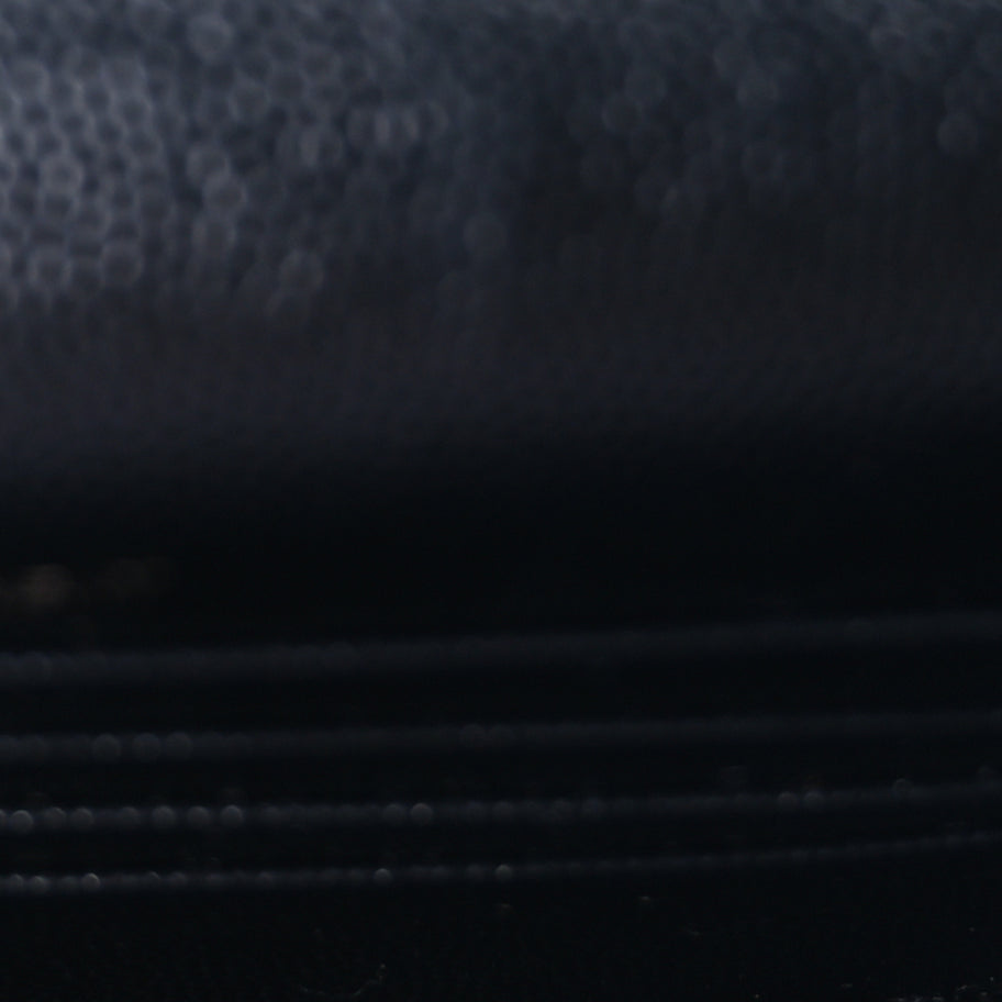 Saint Laurent Grain De Poudre Matelasse Chevron Monogram Monochrome Envelope Chain Wallet Black Image 4
