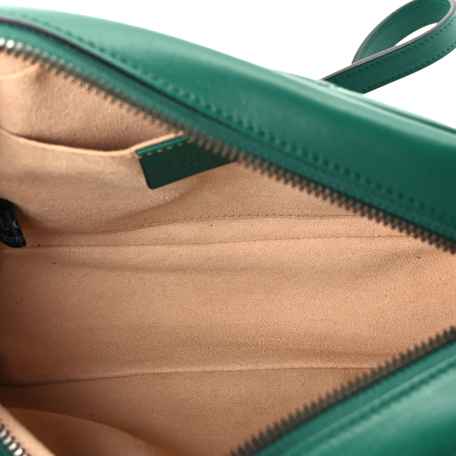 Gucci Calfskin Matelasse Small GG Marmont Chain Shoulder Bag  Emerald Green Image 4